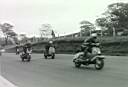 Nev Frost leading Geoff Stevens and Dave Bowen out of Devils Elbpw at Mallory Park