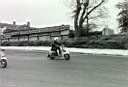 Rare photo of Les Rafferty racing the works Wildcat 125cc at Mallory Park