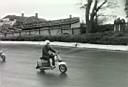 Les Rafferty on a parade lap at Mallory