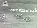Nev and Bev first off the line at Cadwell Park.  Pete Hockley immediately to his left.  Crickie behind him