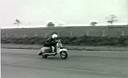 Les Rafferty getting his head down at Cadwell Park