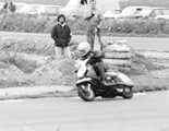 Round the hairpin at Darley Moor on the Wildcat 150cc GP
