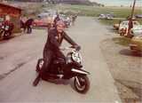 Posing on his championship winning 150cc GP  Wildcat at Lydden in 1977