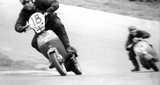 Leading Pete Chapman who was the Isle of Man supreme champion in his day.  He is on his 90cc Vespa SS.  Sadly Pete died quite young.