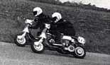 Author at the club hairpin, Cadwell Park.